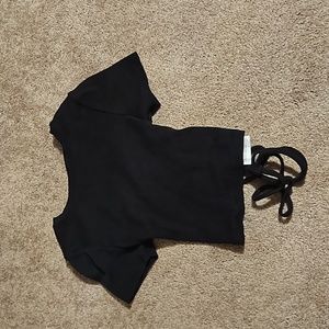 Black crop top.